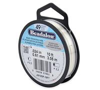 Beadalon Silver Plated Stringing Wire 49-Strand .024-inch x 10'-Silver-Plated