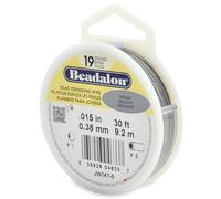 Beadalon Stainless Steel Bead Stringing Wire, Bright, .15 in / 0.38 mm