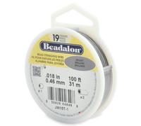 Beadalon Stainless Steel Bead Stringing Wire, Bright, .18 in / 0.46 mm