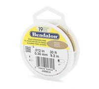 Beadalon Stainless Steel Bead Stringing Wire, Bronze, .12 in / 0.3 mm
