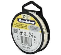 Beadalon Stringing Wire 19-Strand .024-Inch (.61-Millimeter) Diameter 10-Feet/Pkg, .925 Sterling Silver