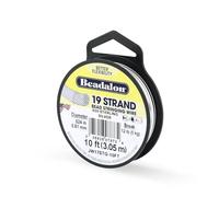 Beadalon Stringing Wire 19-Strand .024-Inch (.61-Millimeter) Diameter 10-Feet/Pkg, .925 Sterling Silver