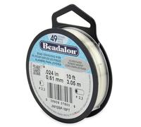 Beadalon Stringing Wire 49-Strand .024"X10'-Silver-Plated