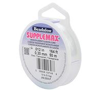 Beadalon SuppleMax Illusion Beading Cord, 0.30 mm / 0.012 in, Clear Monofilament, 50 m / 164 ft