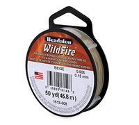 Beadalon Thermally Bonded Beading Thread, Polyester, Beige