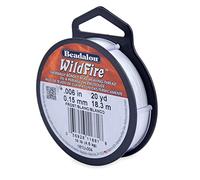 Beadalon Wildfire, 0.006 in, 0.15 mm, Break Strength 10 lb / 4.5 kg, Frost, 20 yd / 18 m