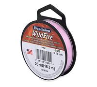Beadalon Wildfire, 0.006 in, 0.15 mm, Break Strength 10 lb / 4.5 kg, Pink, 20 yd / 18 m