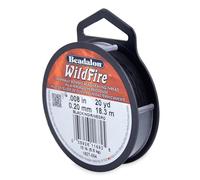 Beadalon Wildfire, 0.008 in, 0.20 mm, Break Strength 12 lb / 5.5 kg, Black, 20 yd / 18 m