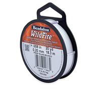 Beadalon Wildfire, 0.008 in, 0.20 mm, Break Strength 12 lb / 5.5 kg, Frost, 20 yd / 18 m
