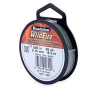 Beadalon Wildfire, .006 in, 0.15 mm, Break Strength 10 lb / 4.5 kg, Green, 20 yd / 18 m