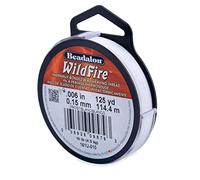 Beadalon Wildfire .006-inch 125 yard Beading Thread, Frost