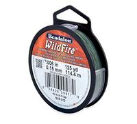 Beadalon Wildfire .006-inch 125 yard Beading Thread, Green