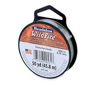 Beadalon Wildfire .006-inch 50 yard Beading Thread, Green