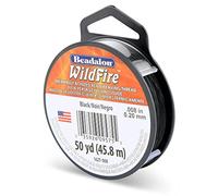 Beadalon Wildfire .008-inch 50 yard Beading Thread, Black