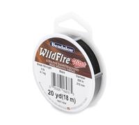 Beadalon Wildfire Ultra, .004 in / 0.10 mm, 8 Carrier/Filament, Break Strength 9 lb, Black, 20 yd