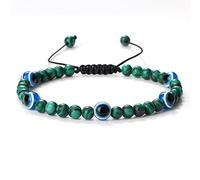 beaded adjustable 4mm tiger eye stone malachite wishing bracelets handmade bangles