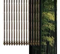 Beaded Bamboo Curtain - Decorative Wooden Thread Room Divider & for Living Room Balcony & Window - No Drill Fly Screen Home Décor (Brown 80x1)