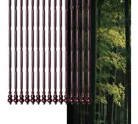 Beaded Bamboo Curtain Door Divider - Decorative Wooden Privacy Screen for Living Room Balcony & Window - No Drill Fly Screen Stylish Home Décor (Brown 100x)