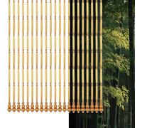 Beaded Bamboo Door Curtain - Stylish Wooden Thread Room Divider & Privacy Screen for Living Room Balcony & Window - No Drill Fly Screen - Elegant Home Décor Partition (Red Wine 10)