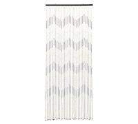 Beaded Bamboo Wooden Door Curtain, 31 Strands 0.9*2.2m Hanging Waves Summer Blind Fly Curtain Screen, Handcrafted Bamboo Beaded Door Curtain, Brown and Beige, for Doors Windows Hallway Bedroom