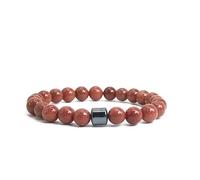 Beaded Bracelet 8mm Natural Stone Lava Tiger Eye Black Agate Matte Beads Bangle Stretch For Women Men