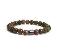 Beaded Bracelet 8mm Natural Stone Lava Tiger Eye Black Agate Matte Beads Bangle Stretch For Women Men