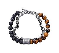 Beaded Bracelet For Women Men, Double Layered Natural Gemstone Extension Bracelet Crystal Beads Bangle Spirit Jewellery Birthday Gift Sagittarius