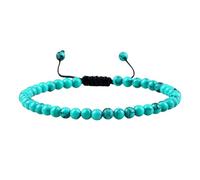 Beaded Bracelets,4Mm Mini Natural Stone Bracelet, Faceted Colorful Chakra Beads Braided Charm Jewelry,Anniversary Family Gift for Women Men Green