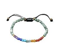Beaded Bracelets 7 Chakra Auspicious Jade Braided Bracelet Adjustable Natural Crystal Stone Jewelry For Men Women Couple Anniversary Mother Gift