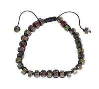 Beaded Bracelets For Men, 6mm Natural Agate Beaded Braided Bracelets for Women, Handmade Adjustable Boho Yoga Wristband bangle Fashion Jewellry Gift for Mums friends colleagues lover Dragon Blood