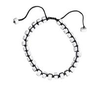 Beaded Bracelets For Men, 6mm Natural Agate Beaded Braided Bracelets for Women, Handmade Adjustable Boho Yoga Wristband bangle Fashion Jewellry Gift for Mums friends colleagues lover Howlite