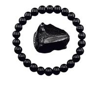 Beaded Bracelets For Men, 8Mm Handmade Natural Stone Beaded Bracelets For Women,Amethyst Tiger Eye Stone Beads Stretch Crystal Wristband Simple Jewellry Gift For Mums Friends Colleagues Black Agate