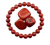 Beaded Bracelets For Men, 8Mm Handmade Natural Stone Beaded Bracelets For Women,Amethyst Tiger Eye Stone Beads Stretch Crystal Wristband Simple Jewellry Gift For Mums Friends Colleagues Red Jasper