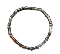 Beaded Bracelets For Men, 8Mm Handmade Natural Stone Beaded Bracelets For Women,Amethyst Tiger Eye Stone Beads Stretch Crystal Wristband Simple Jewellry Gift For Mums Friends Colleagues Bamboo-Shape