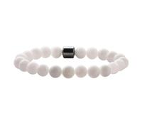 Beaded Bracelets for Men, 8mm Handmade Natural Stone Beaded Bracelets for Women,Tiger Eye Stone Lava Stretch Crystal Bangle Luck Jewellry Gift for Your Family Friends Colleagues Or Daily Life Whit