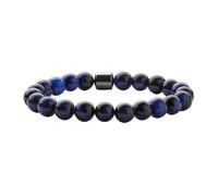 Beaded Bracelets for Men, 8mm Handmade Natural Stone Beaded Bracelets for Women,Tiger Eye Stone Lava Stretch Crystal Bangle Luck Jewellry Gift for Your Family Friends Colleagues Or Daily Life Blu