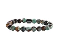 Beaded Bracelets for Men, 8mm Handmade Natural Stone Beaded Bracelets for Women,Tiger Eye Stone Lava Stretch Crystal Bangle Luck Jewellry Gift for Your Family Friends Colleagues Or Daily Life Gre