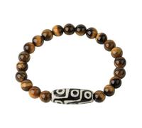 Beaded Bracelets For Men, 8mm Natural Stone Beaded Bracelets for Women Men Tibetan 9 Eye Dzi Bead Prayer bangle Spiritual Jewellry Gift for men dad Mothers Day Fathers Day Birthday Anniversary Day Ti