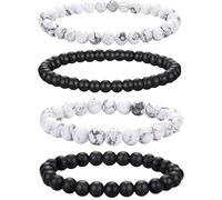 Beaded Bracelets For Men, Handmade Natural Crystal Bracelets For Women Gemstone Beaded Bangles Stretch Lucky Charm Reiki Yoga Wristband Chakra Jewelry Gifts For Mothers Day Birthday Anniversary 6Mm W