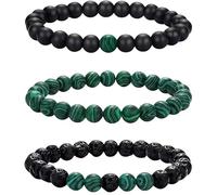 Beaded Bracelets For Men, Handmade Natural Crystal Bracelets For Women Gemstone Beaded Bangles Stretch Lucky Charm Reiki Yoga Wristband Chakra Jewelry Gifts For Mothers Day Birthday Anniversary Mala