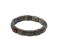 Beaded Bracelets For Men, Handmade Natural Stone Beaded Bracelets for Women,Vintage Rectangle Stretch Wristband Jewellry Gift for Mothers Day Fathers Day Birthdays, Anniversaries Dragon Blood Stone