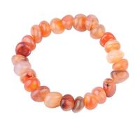 Beaded Bracelets For Men, Irregular Natural Stone Beaded Bracelets for Women,Blue Purple Colorful Gemstone Stretch Simple bangle Fashion Jewellry Gift for Mums,Dads,lover Orange