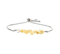 Beaded Bracelets For Men, Irregular Natural Stone Beaded Bracelets For Women,Chip Gravel Crystal Adjustable Bangle Versatile Jewellry Gift For Mums Bff Teen Girl Citrine Steel