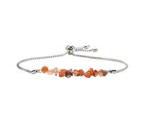 Beaded Bracelets For Men, Irregular Natural Stone Beaded Bracelets For Women,Chip Gravel Crystal Adjustable Bangle Versatile Jewellry Gift For Mums Bff Teen Girl Red Agate Steel Color