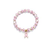 Beaded Bracelets for Women Flower Bracelet Vintage Jewelry Stretch Gold Heart Charm Bracelet Dainty Handmade Romantic Gift, One Size, Cubic Zirconia