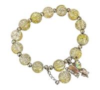 Beaded Bracelets For Women Glass Beads Bracelet Butterfly Charm Bracelet Beads Butterfly Bracelet For Women Heart Clip on Earrings for Girls (G, One Size)