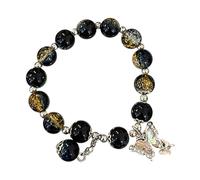 Beaded Bracelets For Women Glass Beads Bracelet Butterfly Charm Bracelet Beads Butterfly Bracelet For Women Heart Shaped Earrings (H, One Size)