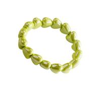 Beaded Bracelets Heart Shaped Stackable Elastic Bracelet | Pearl wrist strap ideal for girlfriend, wife, mother, girlfriend for Valentine's Day, for parties and on the trip