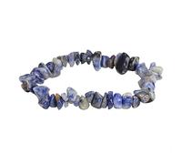 Beaded Bracelets,Natural Irregular Gravel Crystal Bracelets Reiki Elastic Crystal Bangle Jewelry for Women Men Christmas Birthday Gifts Blue Dot Stone