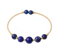 Beaded Bracelets Natural Lapis Lazuli Bead Bracelet Adjustable Golden Chain Bangle Jewelry Reiki Yoga Gifts For Women Men